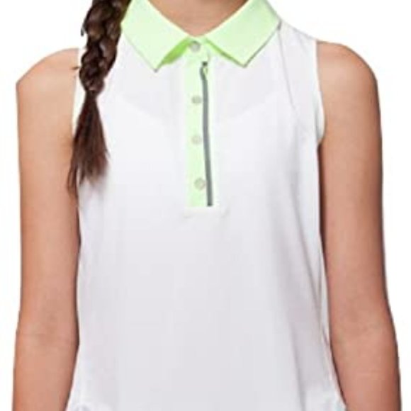 Ivivva Other - Ivivva Girls White/Bright Green Athletic Tank Top I Size 8